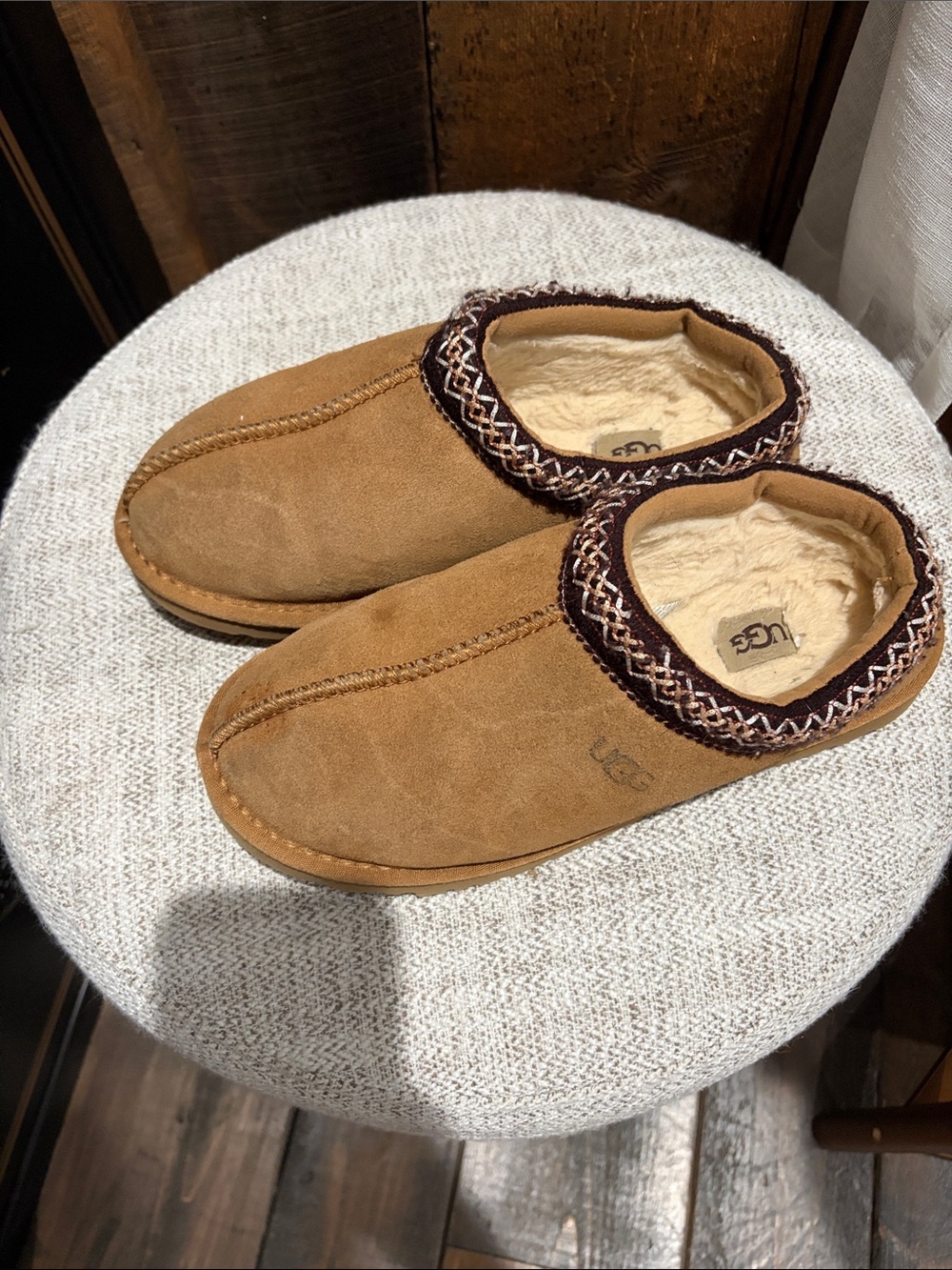 UGG Men's Chestnut Tan Suede Slip-On Loafers